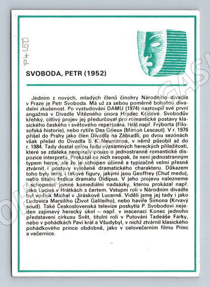 Stará fotografie Petr Svoboda herec divadlo TV (P4150)