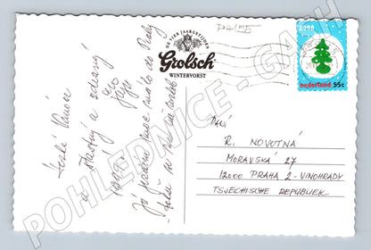 Pohlednice Holandsko muž s vánočními dárky 1998 (P4155)
