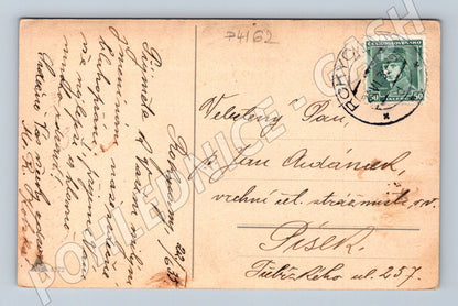 Pohlednice Květiny a koule K Jmeninám 1933 (P4162)