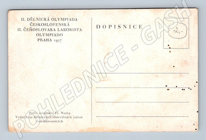 Pohlednice II. Dělnická Olympiáda Praha 1927 (P4170)