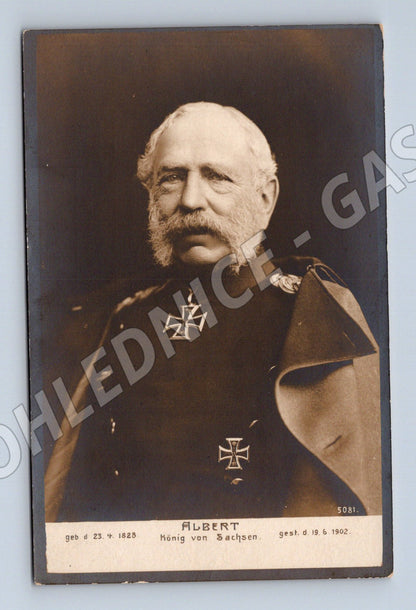 Pohlednice Německo Král Albert Saský portrét 1902 (P4179)
