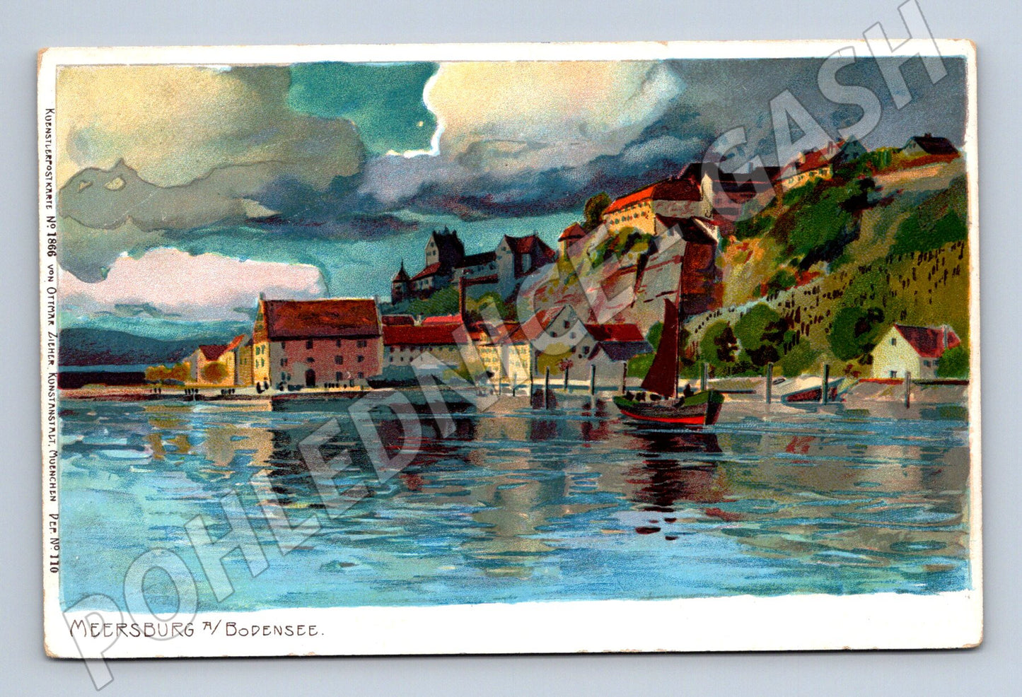 Pohlednice Německo Meersburg a Bodensee (P4181)