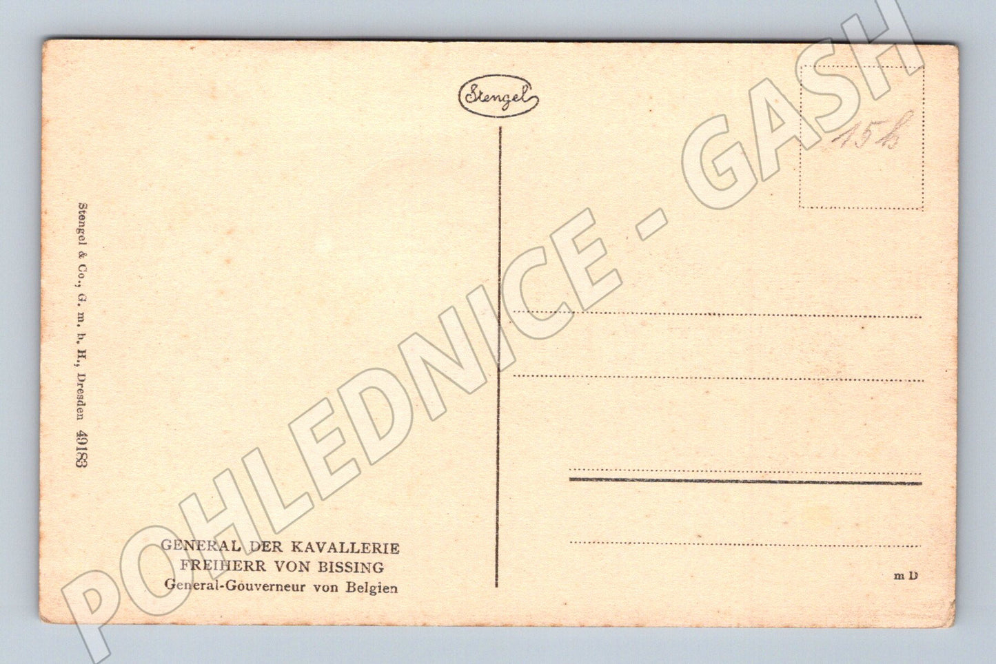 Pohlednice Německo Generál Freiherr von Bissing (P4205)