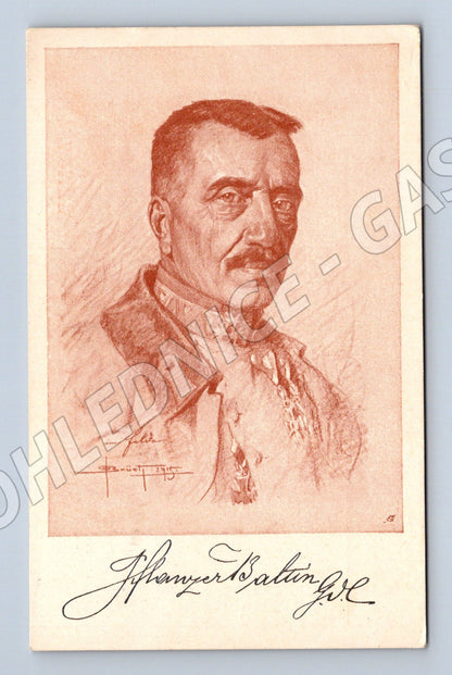Pohlednice I. sv. válka Rakousko-Uhersko důstojník 1915 (P4209)