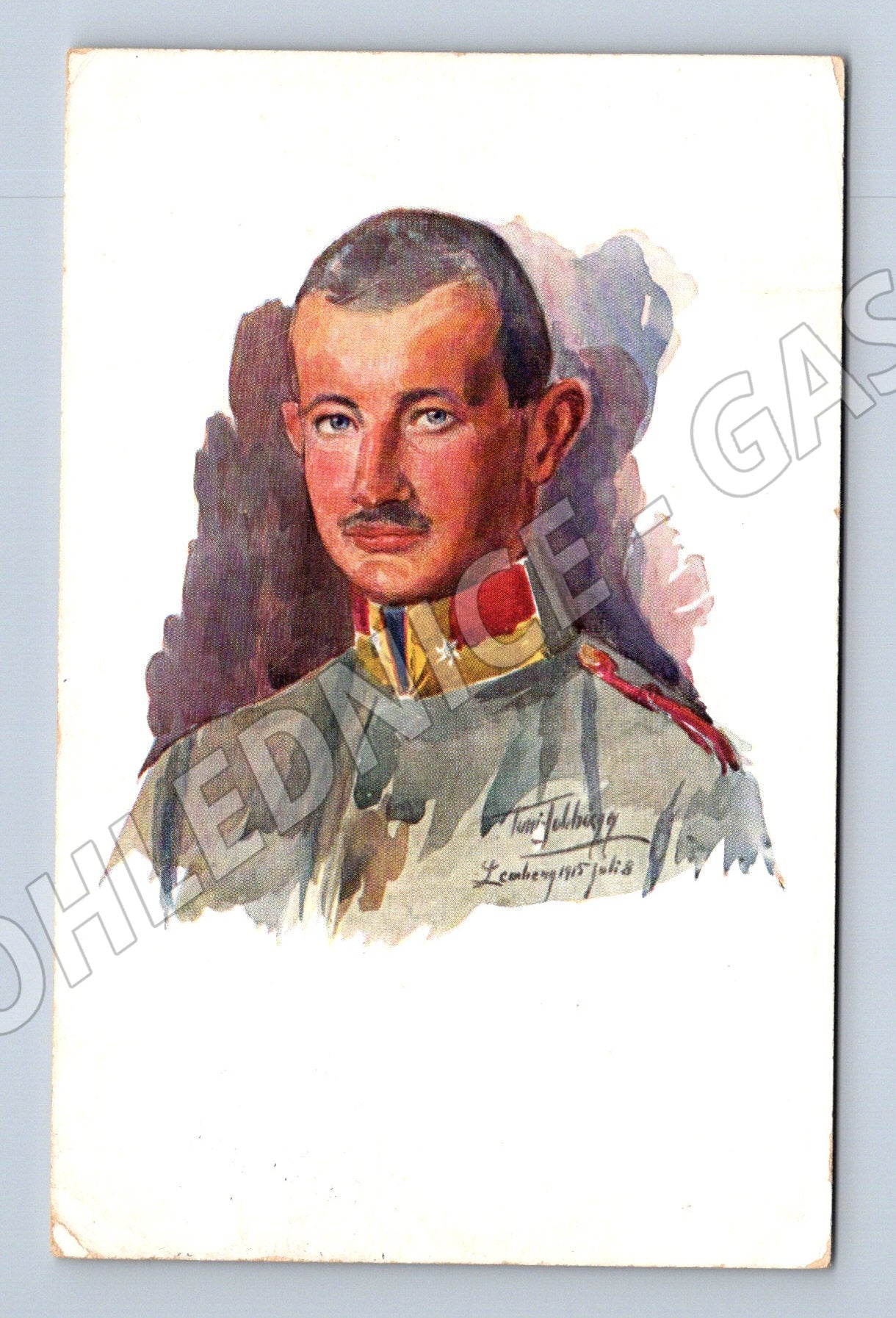 Pohlednice Rakousko-Uhersko vojenský portrét důstojníka 1915 (P4218)