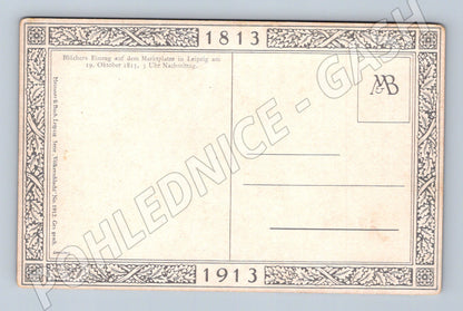 Pohlednice Německo Lipsko Blücherův vstup na tržiště 1913 (P4227)