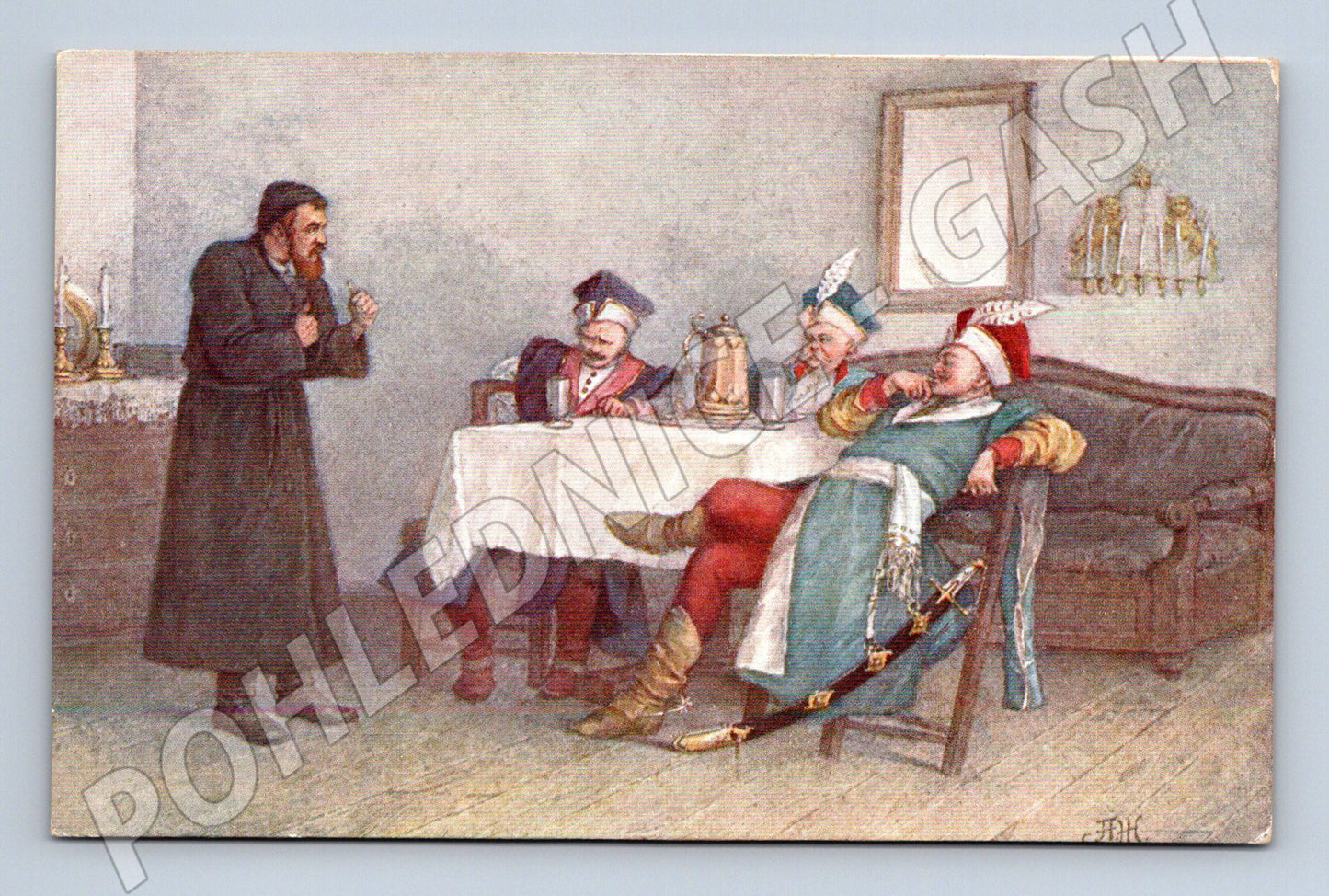 Pohlednice Ukrajina ilustrace Ambrosiy Zhdaкha 1910s (P4228)