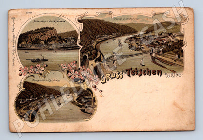 Pohlednice Děčín Gruss aus Tetschen 1902 (P4232)