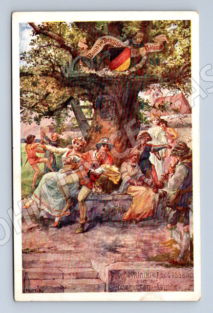 Pohlednice Čechy alegorie Bund der Deutschen 1908 (P4236)