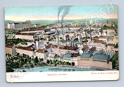 Pohlednice Plzeň Měšťanský pivovar 1891 (P4238)