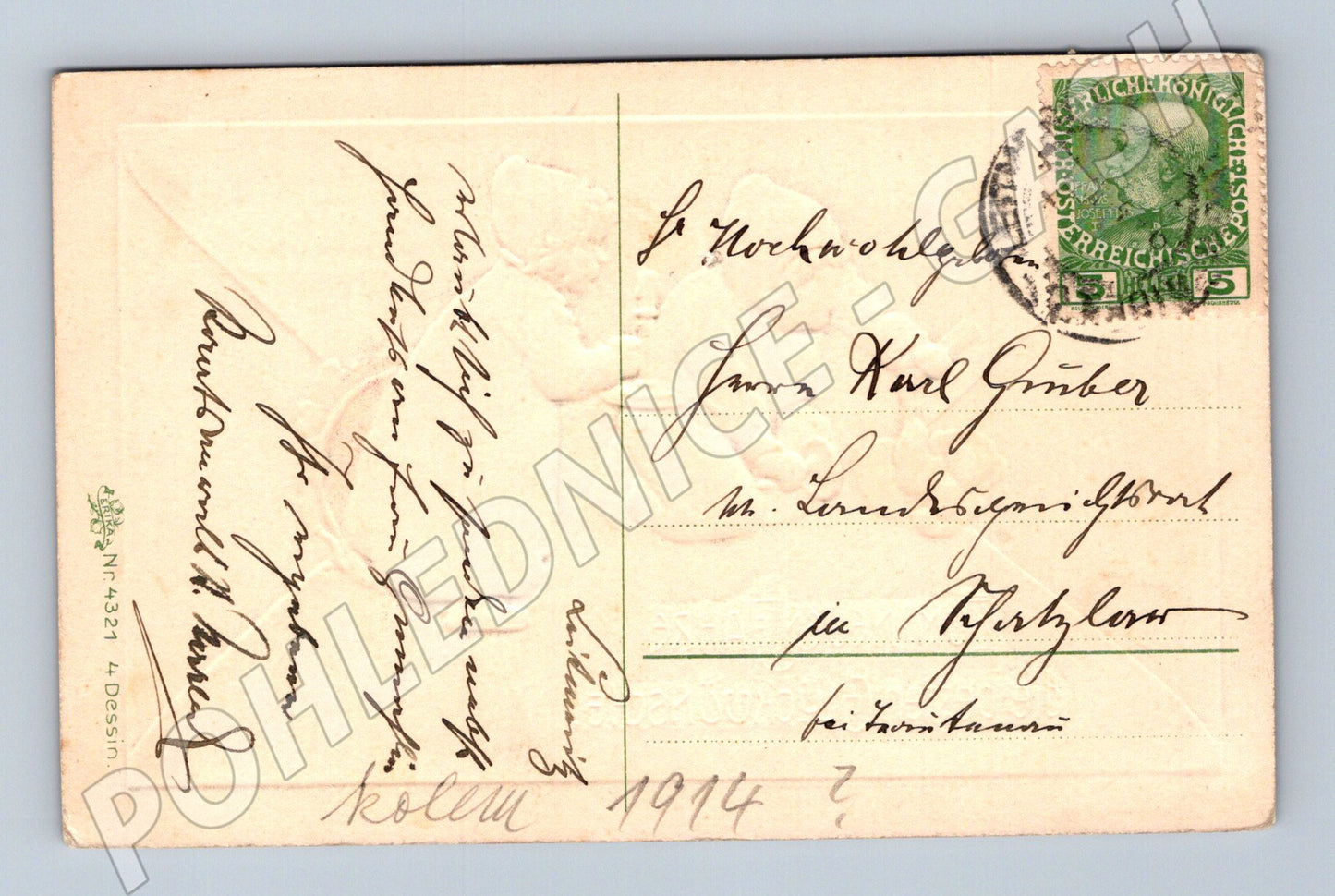 Pohlednice Novoroční děti svíčka 1914 (P4239)