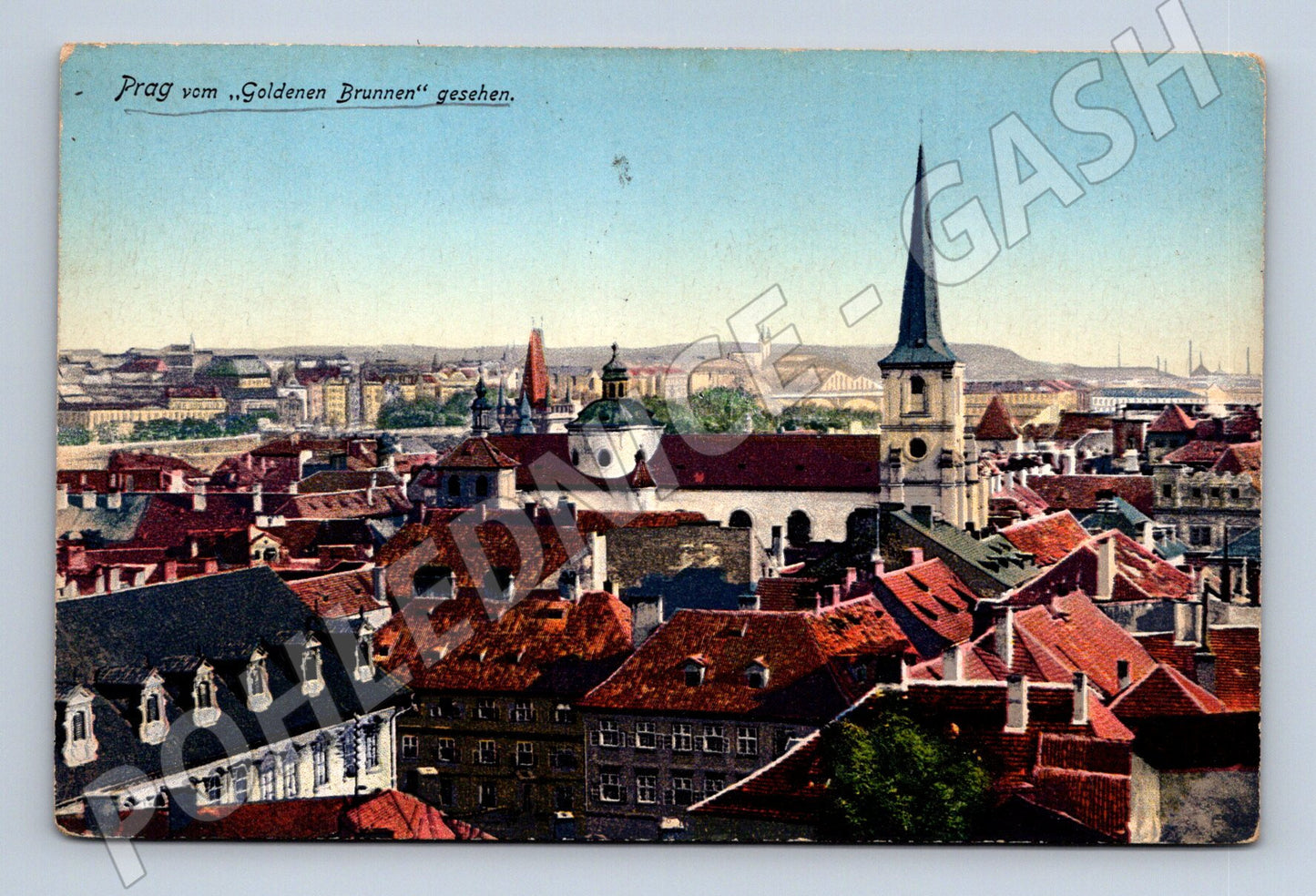 Pohlednice Praha výhled na město 1917 (P4247)
