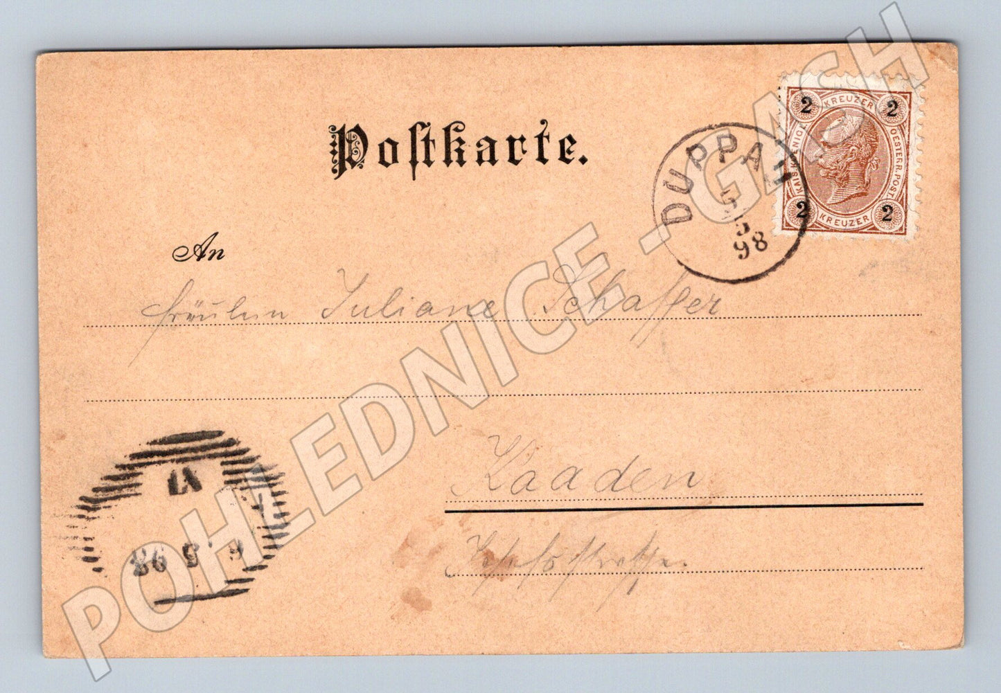 Pohlednice Německo umělecká žena kouřící muži 1898 (P4265)