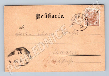 Pohlednice Německo umělecká žena kouřící muži 1898 (P4265)