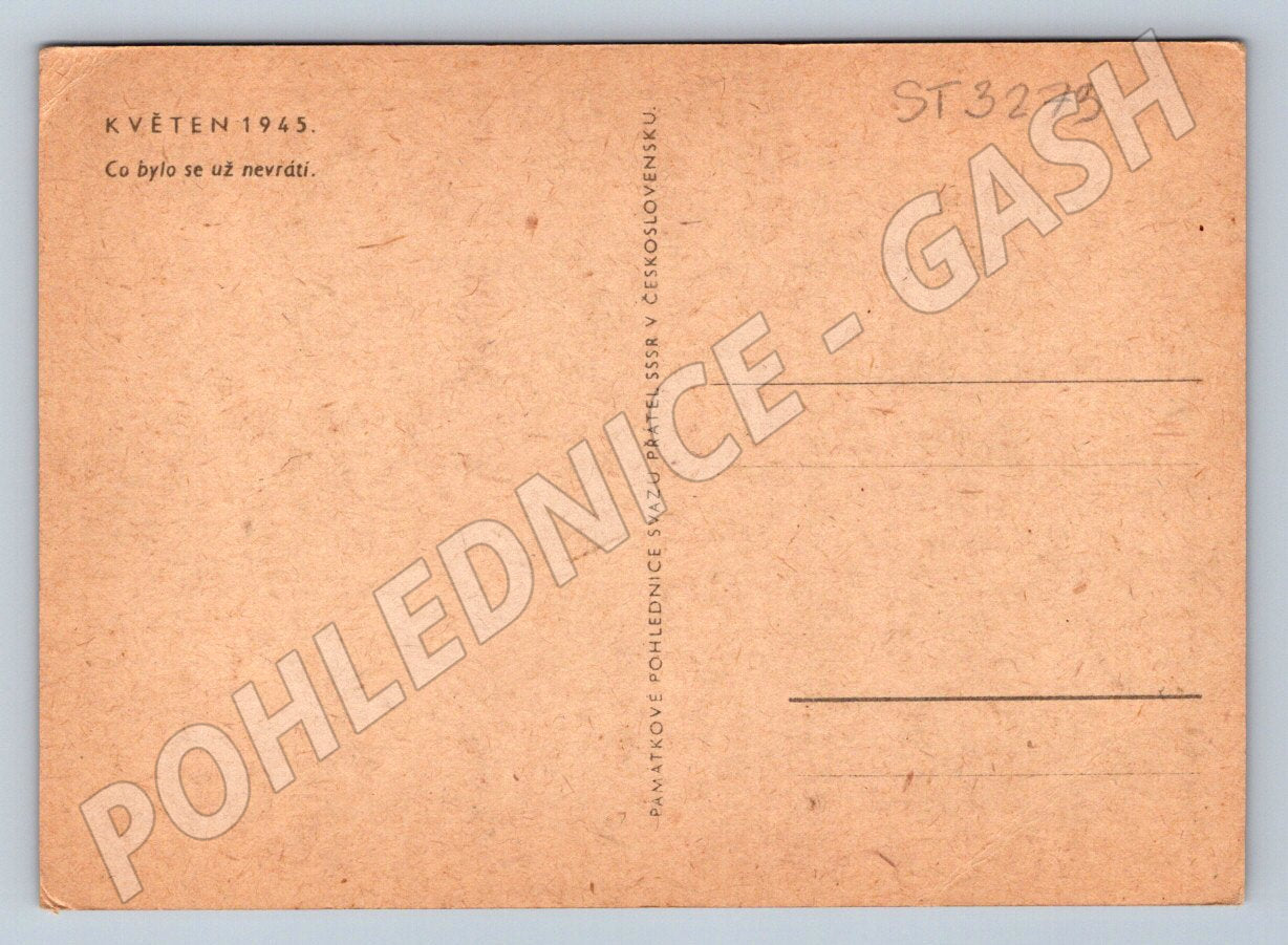 Postcard May 1945 liberated soldiers and civilians (ST3273)