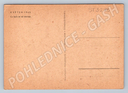 Postcard May 1945 liberated soldiers and civilians (ST3273)