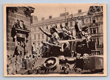 Postcard heavy tank 1st Czechoslovak armored brigade WWII (ST3275)