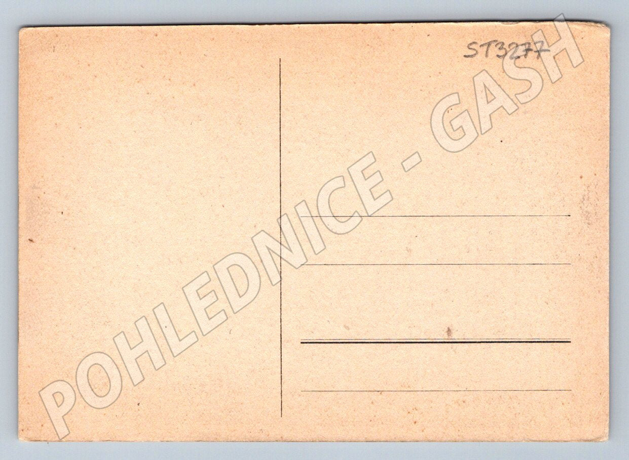 Postcard President and Gen. Liška, Armored Brigade Parade (ST3277)