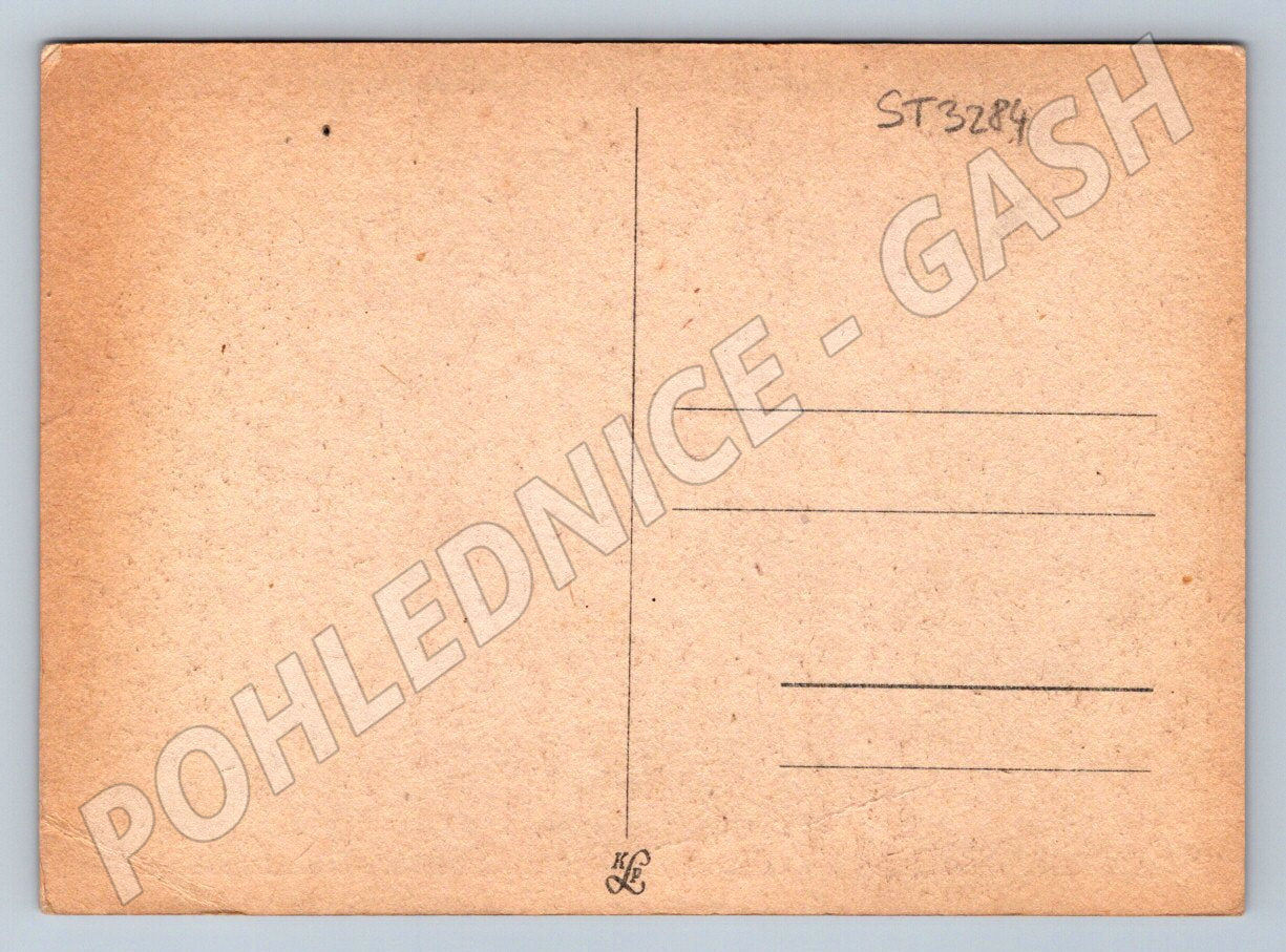 Postcard Gen. Svoboda, Gen. Boček, Gen. Liška and the President (ST3284)