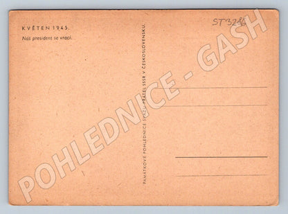 Postcard president May 1945 historical politician (ST3286)