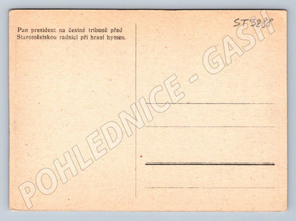 Postcard President on the tribune in front of the Old Town Hall (ST3288)