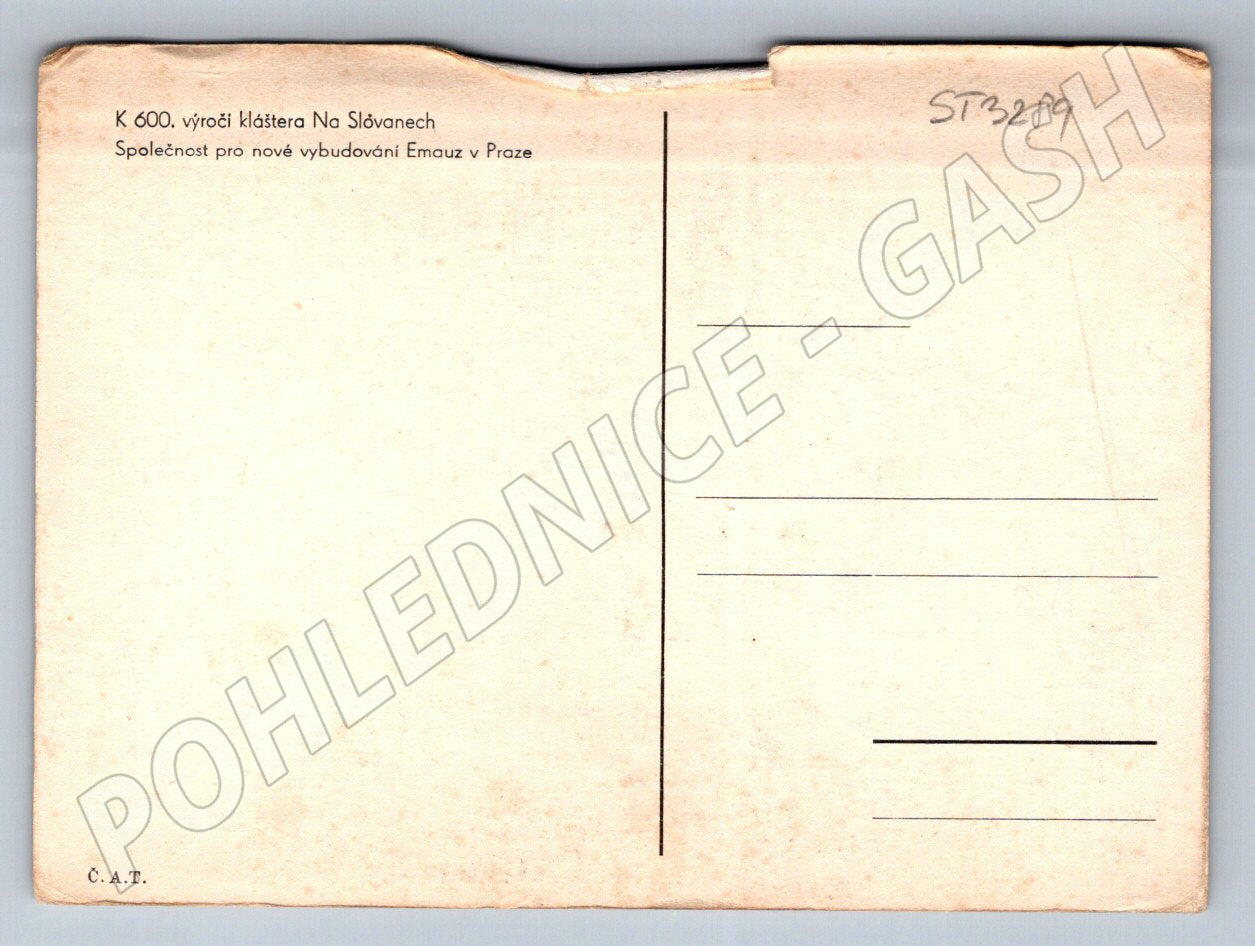 Postcard Salány Church of St. Gothard, old topography (ST3289)