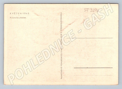 Postcard Prague 1945 ceremonial parade Old Town Square (ST3296)