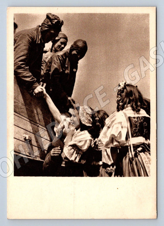Postcard May 1945 welcoming the Red Army in Czechoslovakia (ST3306)