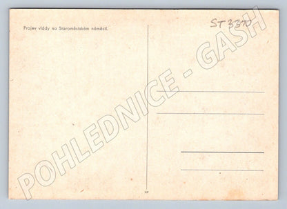 Postcard government speech on Old Town Square, Prague (ST3310)