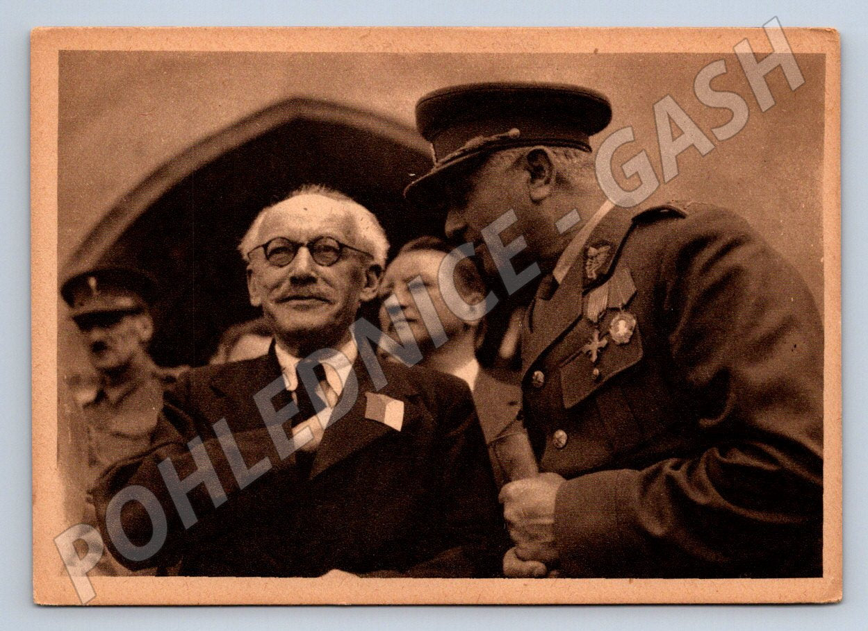 Postcard politicians Czechoslovakia May 1945 original (ST3313)