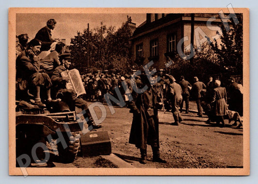 Postcard May 1945 Liberation of the Czech countryside small format (ST3314)