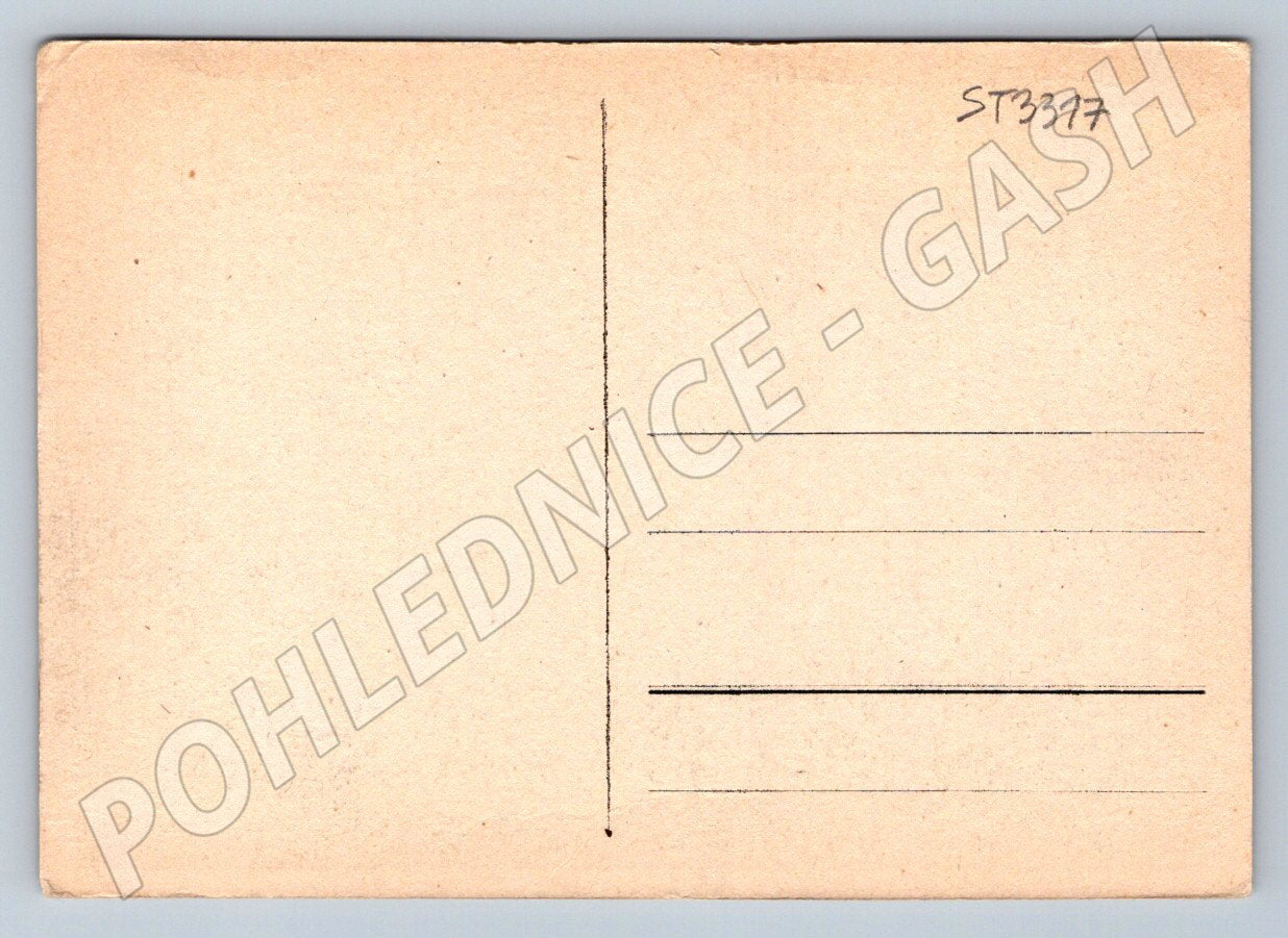 Postcard of the President welcomed by the nation upon his return to Prague (ST3317)