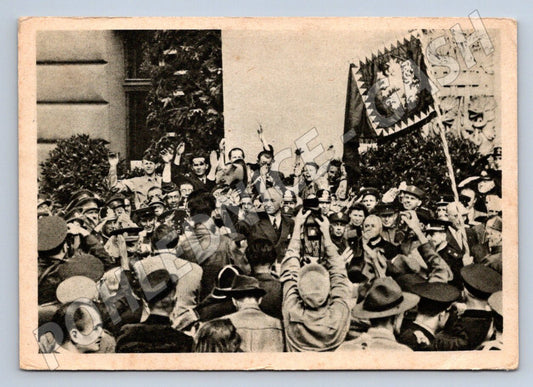 Pohlednice vítání prezidenta Dr Edvarda Beneše historická (ST3318)