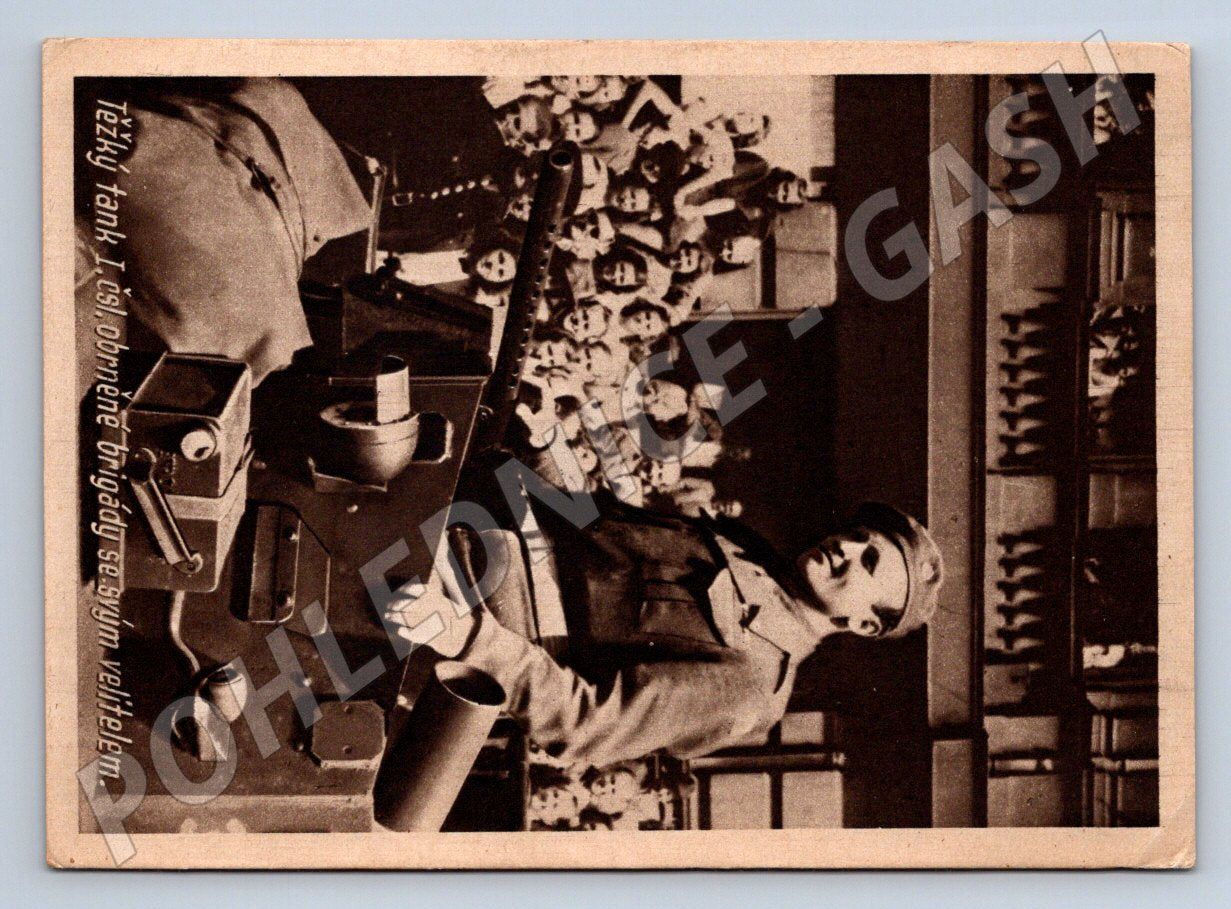 Postcard cavalry tank of the Czechoslovak armored brigade (ST3324)