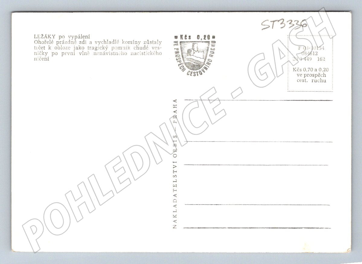 Postcard ruins of a castle after a fire, historical photo (ST3336)