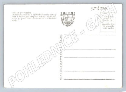 Postcard ruins of a castle after a fire, historical photo (ST3336)