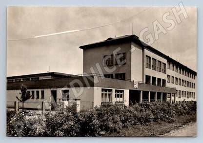 Postcard Hrochův Týnec school black and white until 1950 (ST3339)