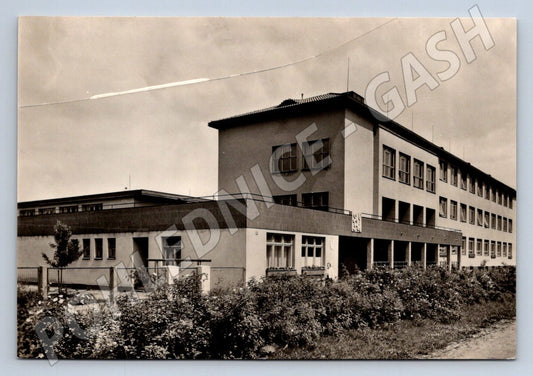 Postcard Hrochův Týnec school black and white until 1950 (ST3339)