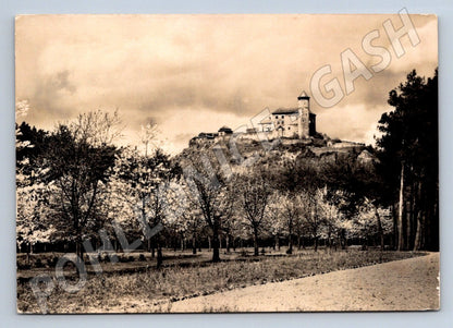 Postcard Kunětická hora castle, Czech Republic, black and white (ST3344)