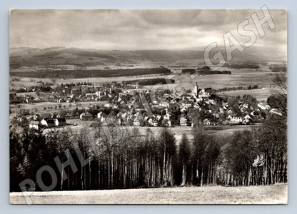 Postcard rabbits old view of a Czech city (ST3348)