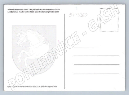 Postcard Pardubice night view historical building (ST3360)