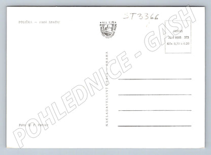 Postcard shelf old castles black and white historical (ST3366)