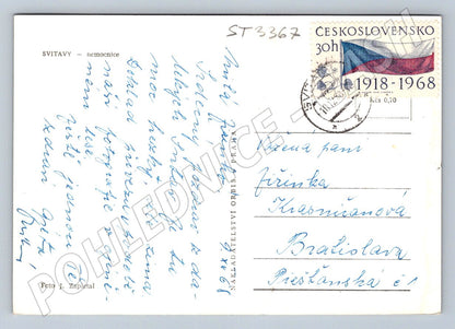 Postcard black and white postcard Svitavy with buildings by Z. Zepkel (ST3367)