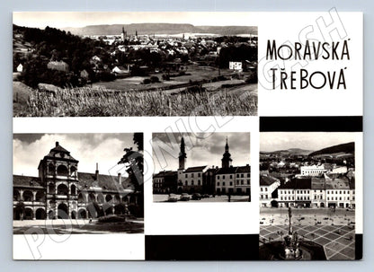 Moravian Třebová postcard, historical black and white postcard (ST3371)