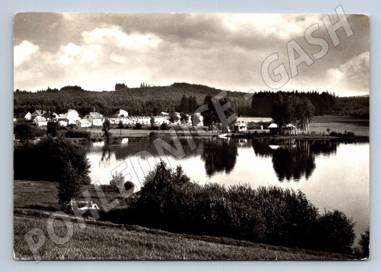 Postcard Kraskov by the lake black and white until 1950 E. Zeman (ST3372)