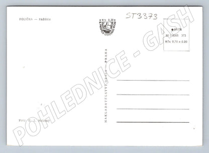 Postcard historical postcard of the town hall in the early days of the Czech Republic (ST3373)