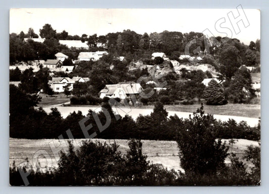 Postcard black and white postcard Czech village small format (ST3374)