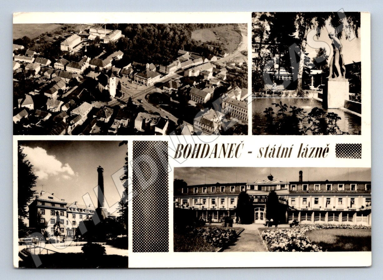 Postcard Bohdaneč State Spa Czech Republic small format until 1950 (ST3376)