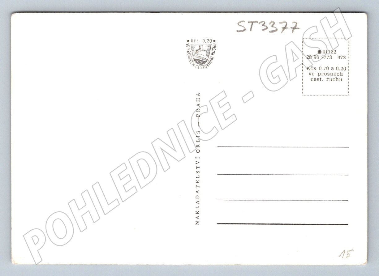 Postcard Herman's Town, black and white, historical (ST3377)