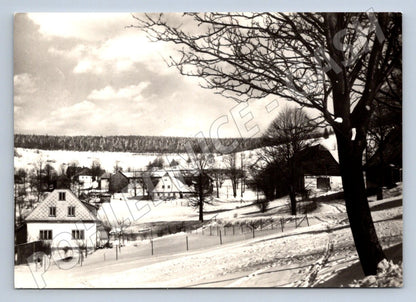 Vintage postcard winter postcard Czechoslovakia 1949 rural (ST3380)